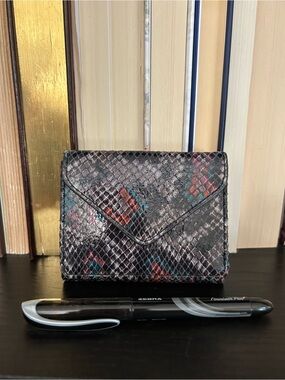 Aimee Kestenberg - Zip It Up Trifold Leather Wallet -Python Collection